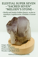 Rare find Elestial Super Seven Sacred Seven Amethyst Display Light 239 grams