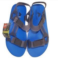 #418 New Blue Mens Ozarks Trail Comfort Jelly Strap Shoes Sport Sandals Size 11 