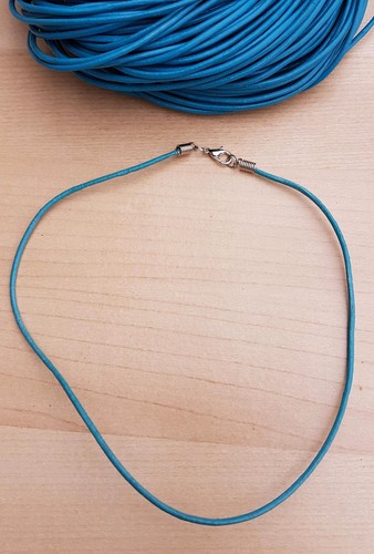 Leather cord charm - charm, choker