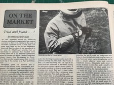 RIVETTS CHAMPION SUIT DAMART DUNLOP BOOTS MOTORCYCLE CLOTHING MAGAZINE ARTICLE