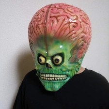 Halloween Costume Party Props Adult Martian Alien Mask Latex Creepy Mask