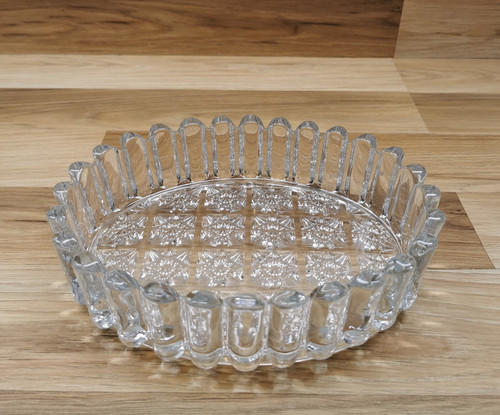 Large heavy vintage oval glass - large,