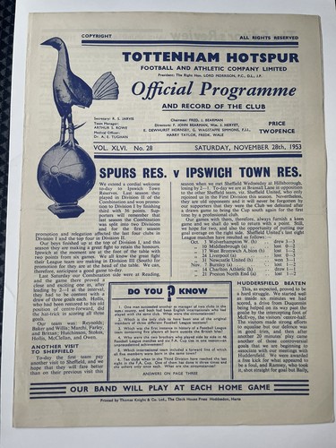 Tottenham hotspur reserves - hotspur, v