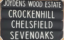 1969 London Trans Bus Blind - Darford area 4 Destinations Chelsfield Sevenoaks