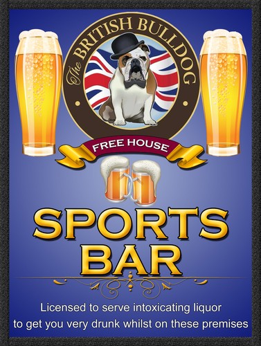 British bulldog sports bar - british,