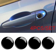 4pcs 20mm Black Car Door Lock Keyhole Protector Stickers Trim Cover Accessories