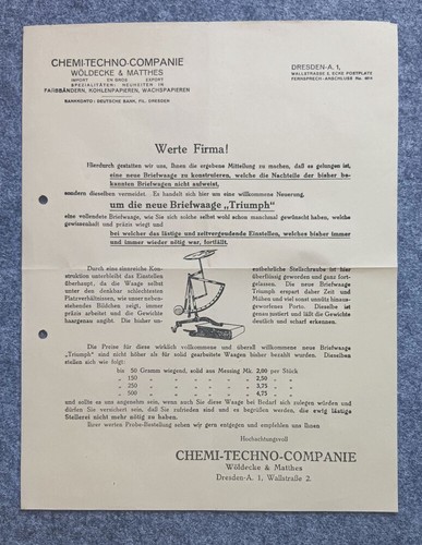 Original old brochure chemi - original,