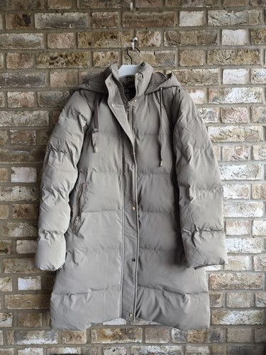 Womens biege zara long puffer - womens,