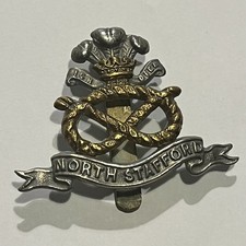 British Army - North Staffordshire Regiment Bi-Metal Cap Badge