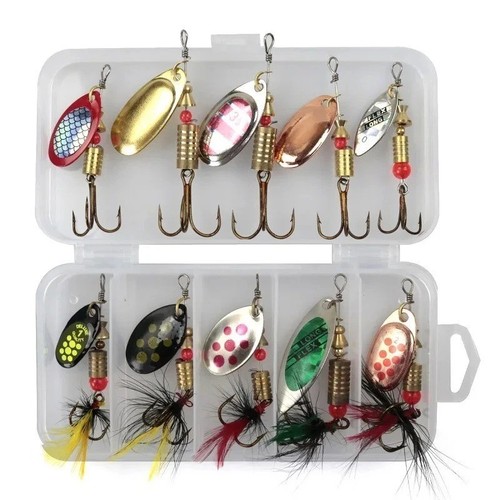 10pcs spinners fishing lures - spinners,