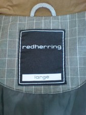 Red Herring Harrington Style Bomber Jacket Large Mens Brown