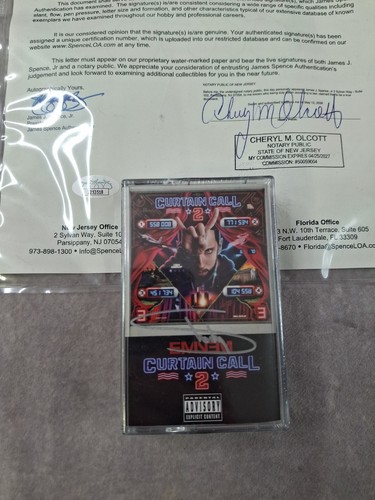 Signed eminem curtain - eminem, 2
