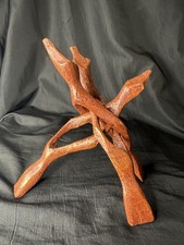 Vintage Carved Tripod Cobra Display Stand for Balls figure,  Mind-breaker Puzzle