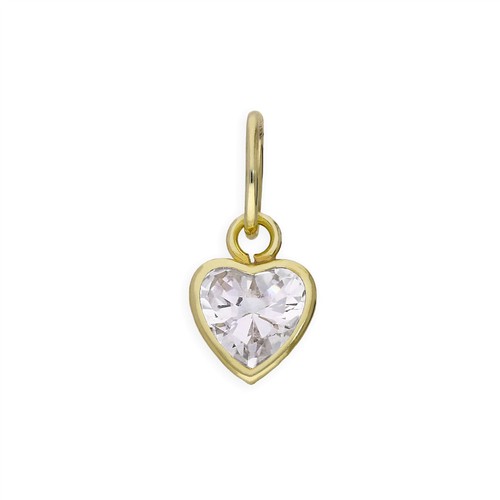 9ct gold clear cz - &,