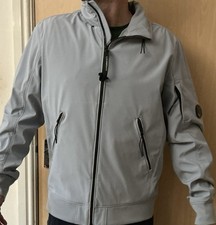 C.P. Company Men's Jacket Sky Blue Soft Shell Hooded Size M