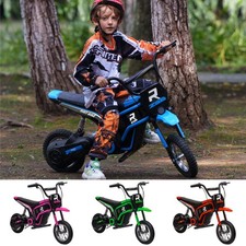 Kids Electric Motorbike with Twist Grip Throttle, 12" Pneumatic Tyres