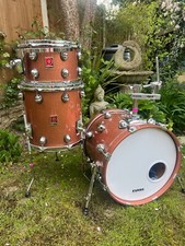 Premier Genista Copper Sparkle Drum Kit 18" 12" 14" 90's