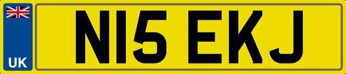 Nice initials number plate n15 - initials,
