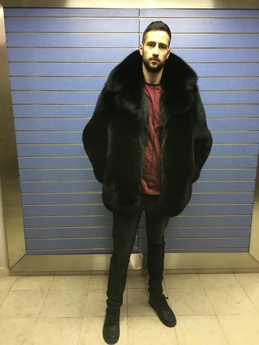 Luxury full skin black fox - black, fur