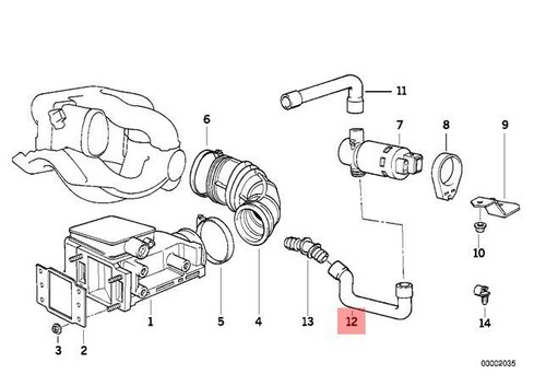 Genuine air hose bmw - air, 318i