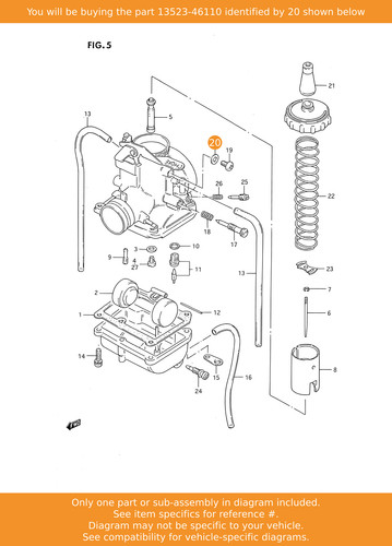 Suzuki gasket 13523 46110 - gasket,, 13523-46110