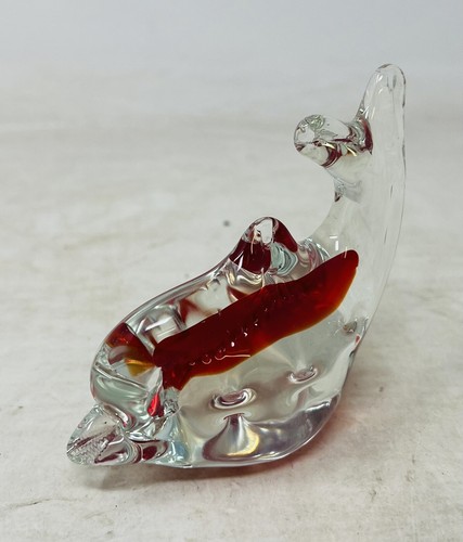 Vintage murano glass fish - glass,