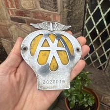 Vintage AA Metal Car Badge