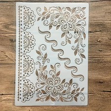 ?? MANDALA CORNERS EDGES A4 SIZE STENCIL. WASHABLE & REUSABLE