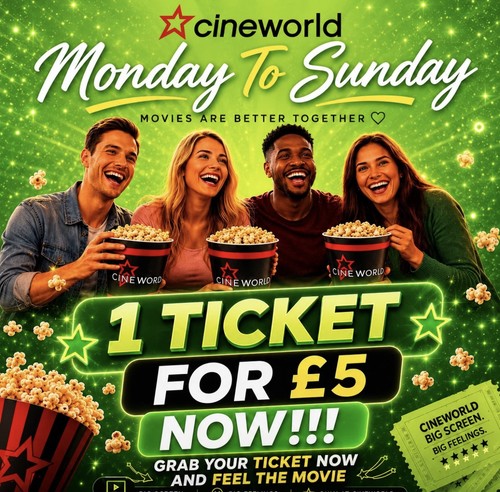 Cineworld cinema tickets - 1,