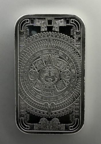 Silver aztec calendar - 1,