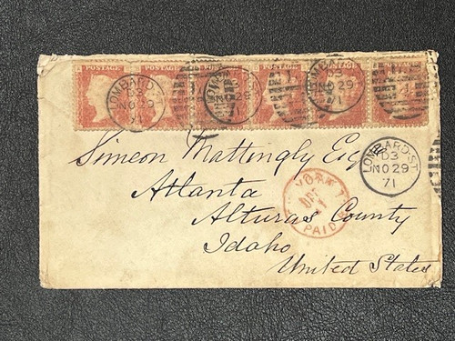 Great britain 1871 rare cover - rare,