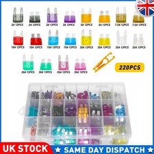 220 Pcs Car Blade Fuse Assortment Assorted Kit Blade Set Boat Truck Automotive