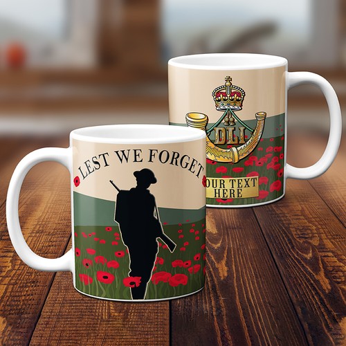 Personalised durham light mug - light,