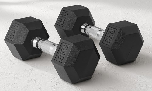 8kg basics rubber encased hex - basics,