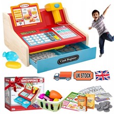 Wooden Toy Cash Register for
