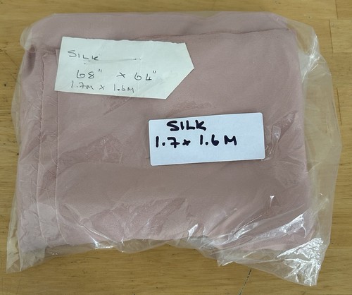 Pure silk fabric - remnant, dusky