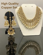 High Quality Copper Jewellery Set For Women Including Necklace Earrings Tika