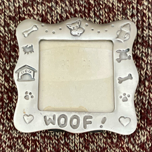 Dog woof silver metal - dog,