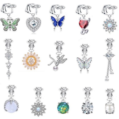 Clip umbilical navel rings - clip, on