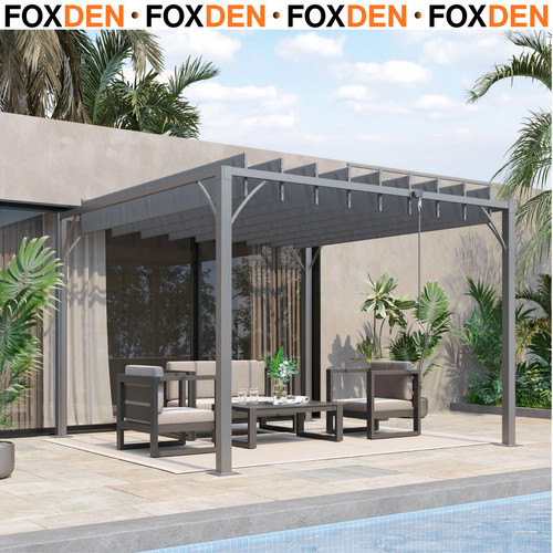 Louvered metal pergola - 3, 3m