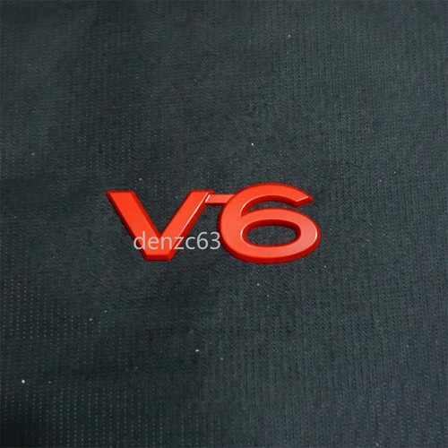 Matte red metal emblem - metal,