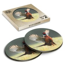 2 x Boxed Round Coasters -