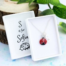 Ladybird Necklace, Personalised Gift, Children's Jewellery, Ladybug Necklace