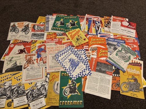Speedway programmes 1940s 50s - speedway,
