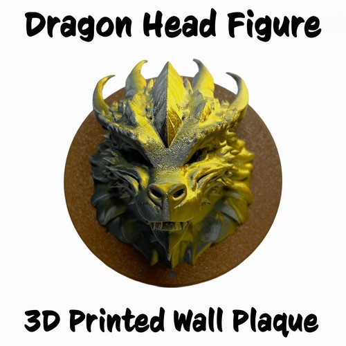 Printed dragon head wall - dragon,