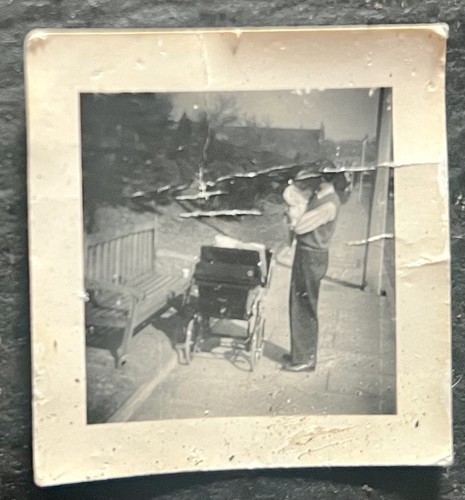 Tiny vintage photograph man - tiny,