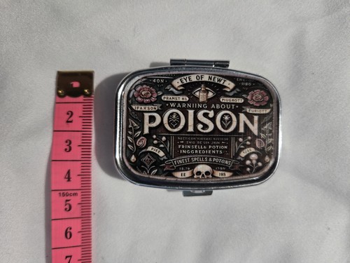 Pill box pot metal - -, eye