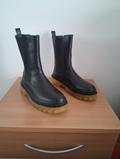 New Black Pull On Ankle Boots By Primark Size Uk 8=Eu 41 .