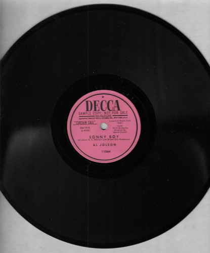 Jolson mammy sonny - jolson, my