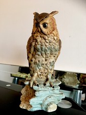 Large Leonardo Collection Vintage Pottery Long Eared Owl Ornament